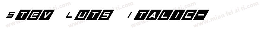 Stev Luts Italic字体转换